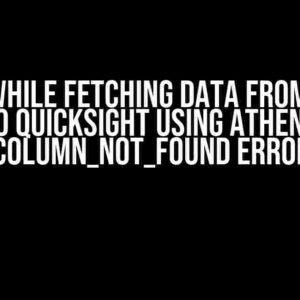 Error while Fetching Data from Mongo to QuickSight using Athena (COLUMN_NOT_FOUND Error)