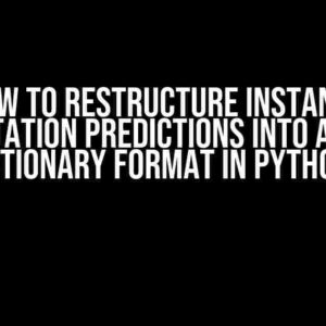 How to Restructure Instance Segmentation Predictions into a Custom Dictionary Format in Python?