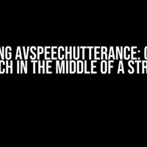 Mastering AVSpeechUtterance: Changing Pitch in the Middle of a String